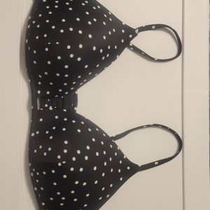 Black Polk dotted swimsuit top